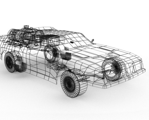 Ford Falcon model wireframe